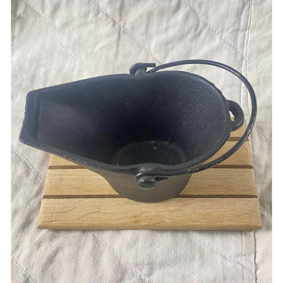 Vintage Cast Iron Ash Coal Bucket Toothpick Holder - Picture 2 of 3